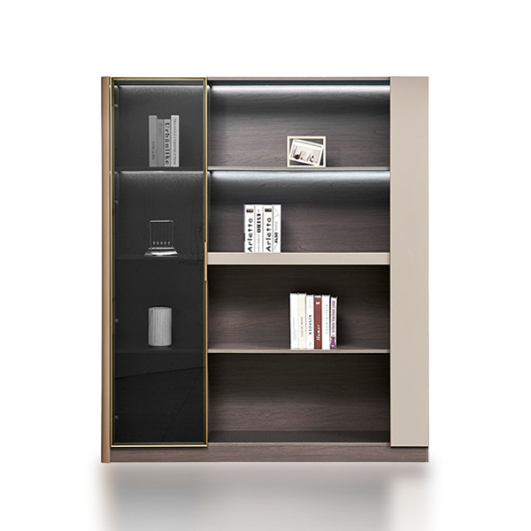 Wood and glass cabinet